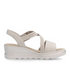 Rieker Women's Beige 67410-62 Antistress Wedge Sandals with Velcro Straps
