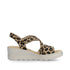 Rieker Women's Leopard & Beige 67410-90 Antistress Wedge Sandals with Velcro Straps