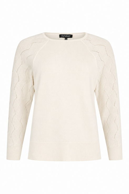 Sunday Womens Knit Jumper 6944 6281 11 - Cream