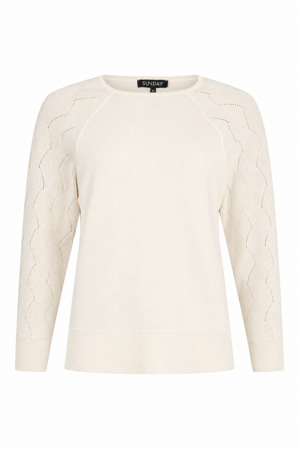 Sunday Womens Knit Jumper 6944 6281 11 - Cream