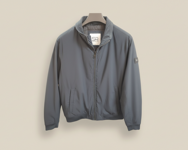 S4 Edward Men's Mid-Length Padded Winter Coat Navy Melange 70629 7647