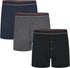 Forge Men’s 3-Pack Boxer Shorts with Button Fly F801