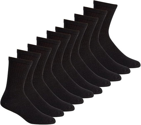 Pro-Tonic 5-Pack Mens Sports Socks 40B182 Cotton Rich Cushioned Crew Socks