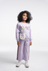 Ebita Girls 2-Piece Purple Sister Tracksuit Set with Matching Bag 267226