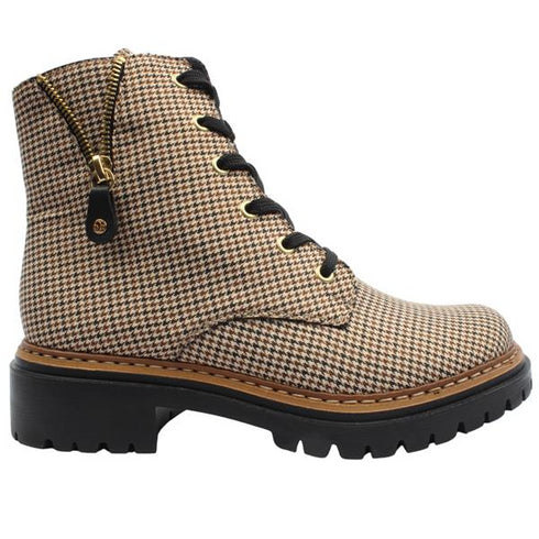 Rieker 72617 Houndstooth Laced Boot