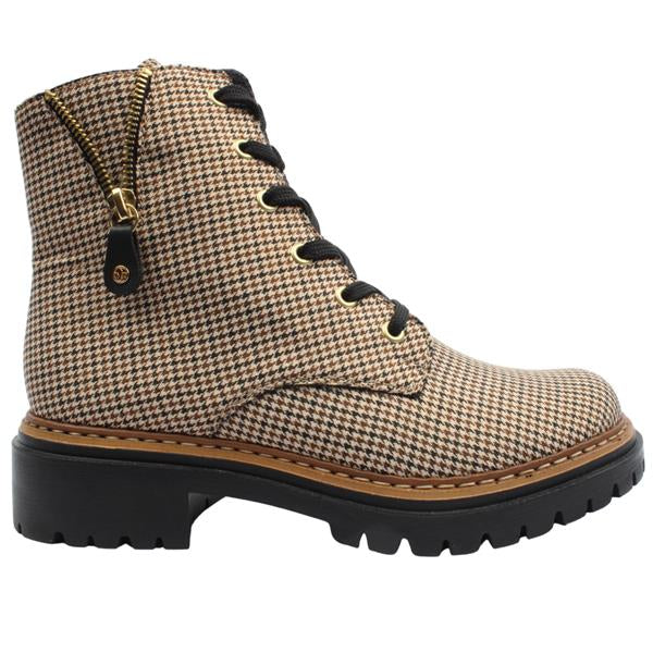 Rieker 72617 Houndstooth Laced Boot