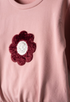 Ebita Girls 2-Piece Pink and Burgundy Flower Pants Set with Handbag 267273