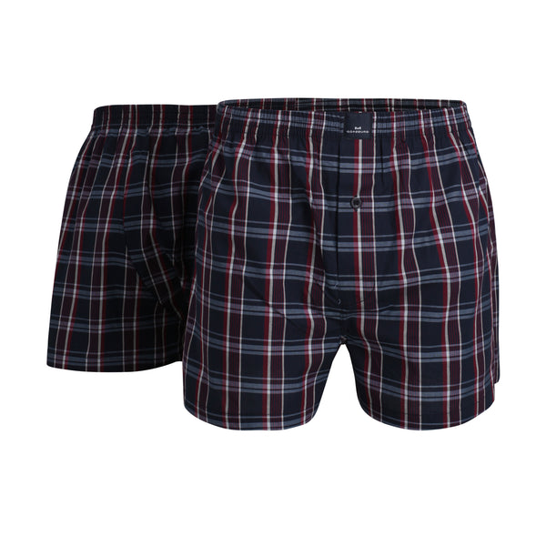 Gotzburg Men’s Cotton Boxer Shorts 2 Pack – Classic Check Pattern 742597