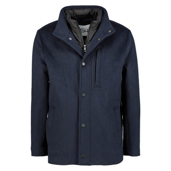 S4 Rodger Navy Melange Coat 74401 7735