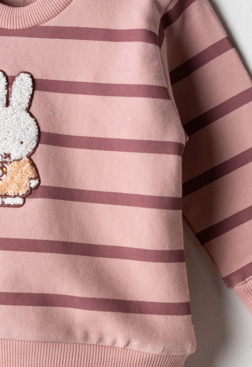 Ebita Girls 2-Piece Striped Bunny Top and Leggings Set with Handbag 267504
