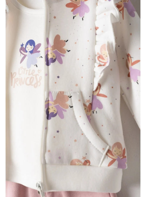 Ebita Girls 3-Piece Little Princess Hoodie T-Shirt and Tracksuit Set 267508