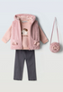 Ebita Girls 3-Piece Faux Fur Hooded Vest Long-Sleeve Top and Leggings Set with Handbag 267510