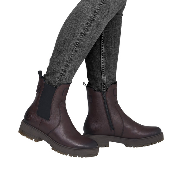 Rieker Leather Chelsea Boot 75860-35 - Red