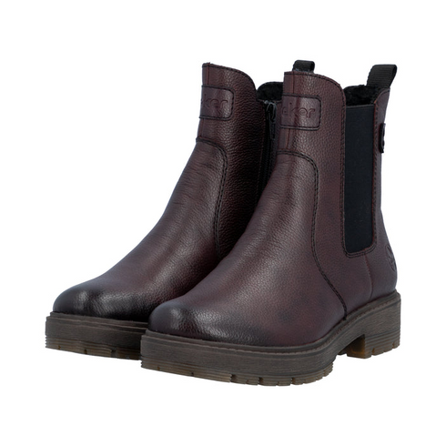 Rieker Leather Chelsea Boot 75860-35 - Red