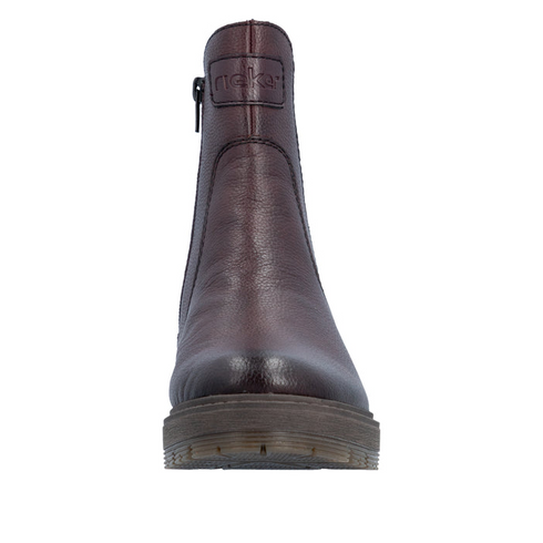 Rieker Leather Chelsea Boot 75860-35 - Red