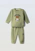 Hashtag Boys 2 Piece Green Happy Camper Tracksuit Set 206701