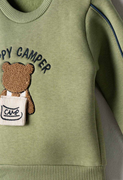 Hashtag Boys 2 Piece Green Happy Camper Tracksuit Set 206701