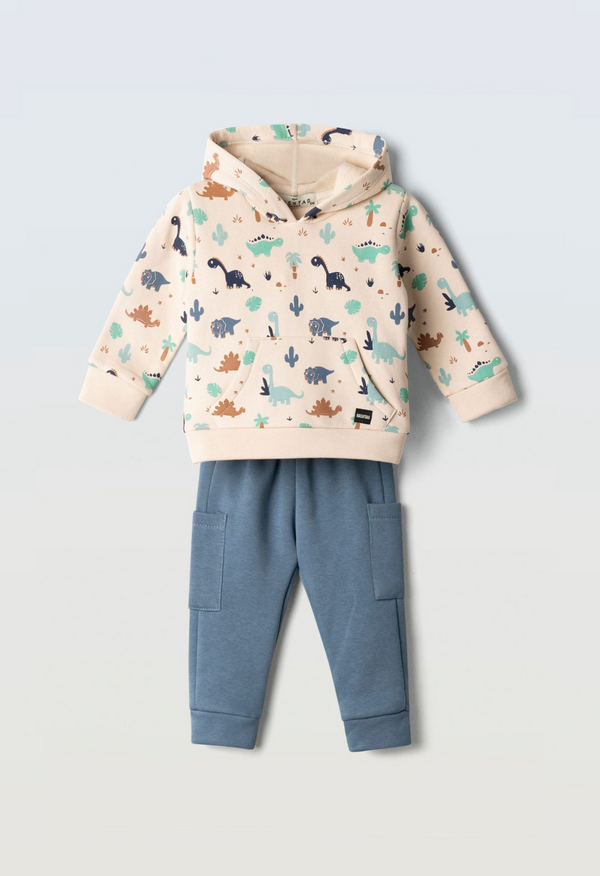 Hashtag Boys 2 Piece Dinosaur Print Hoodie and Tracksuit Set 267604