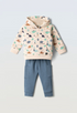 Hashtag Boys 2 Piece Dinosaur Print Hoodie and Tracksuit Set 267604