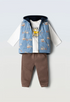 Hashtag Boys 3 Piece Machinery Gilet T-Shirt and Tracksuit Set 267614