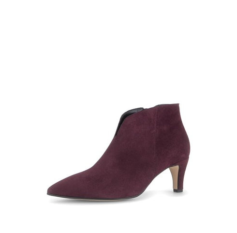Gabor Suede Pointed Toe Heeled Ankle Boot 8017.01.004 - Mulberry