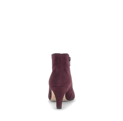 Gabor Suede Pointed Toe Heeled Ankle Boot 8017.01.004 - Mulberry