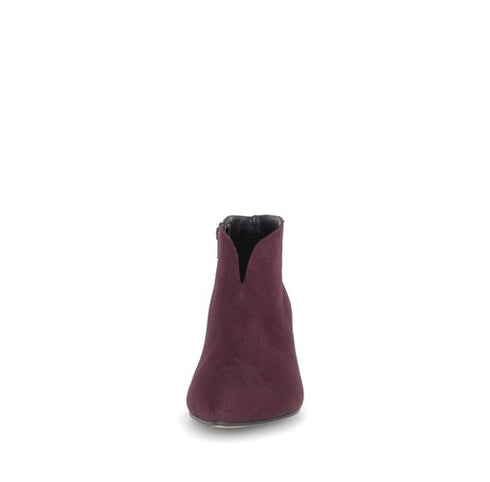 Gabor Suede Pointed Toe Heeled Ankle Boot 8017.01.004 - Mulberry