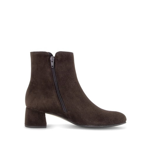 Gabor Suede Block Heel Ankle Boot 8036.01.003 - Mocca