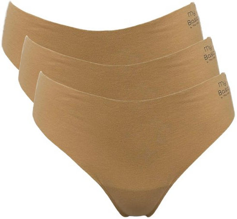 My Basic by After Eden 3 Pack Free-Cut Organic Cotton Hipsters