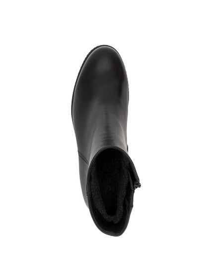 Gabor Leather High Wedge Ankle Boot 8045.01.004 - Black