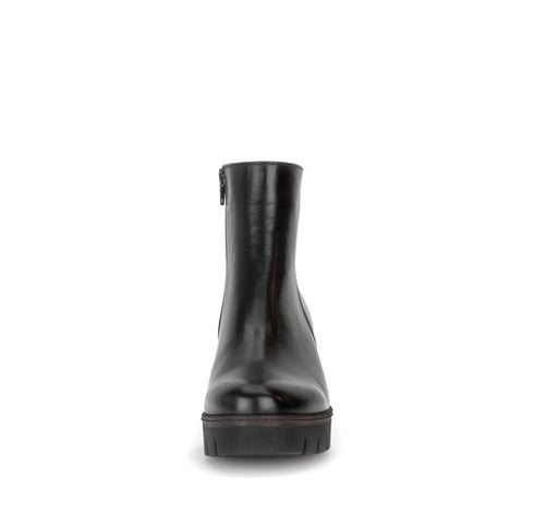 Gabor Leather High Wedge Ankle Boot 8045.01.004 - Black