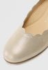 Gabor Women’s Beige Leather Scalloped Edge Court Shoes – Block Heel Pumps – 82.221.14