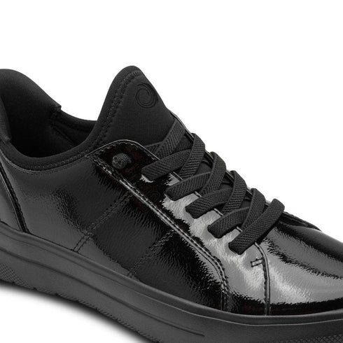 Jana Womens Black Slip-On Fashion Trainer 8-23764-45