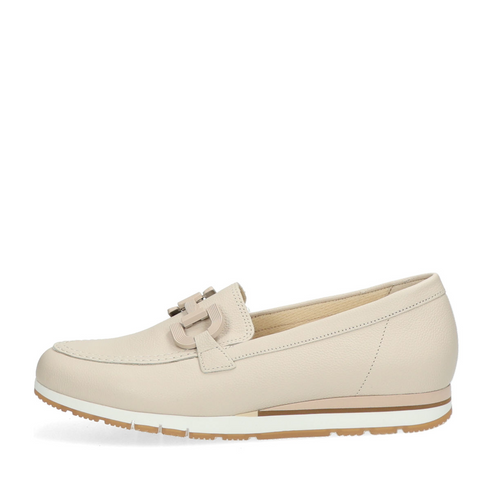 Gabor Women's Creme 82.416.52 Leather Comfort Slip-On Flat Shoes