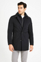 White Label Men’s Hayes Water Repellent Overcoat Black 88135