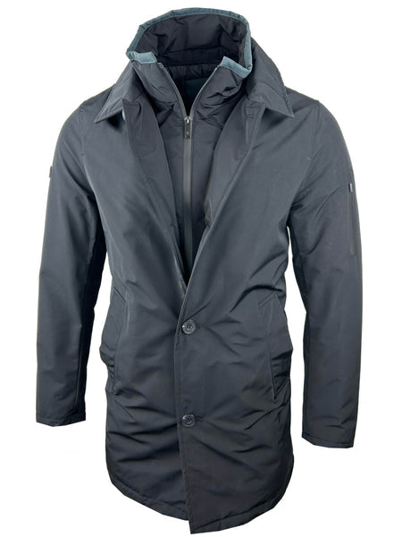 White Label Men’s Hayes Water Repellent Overcoat Black 88135
