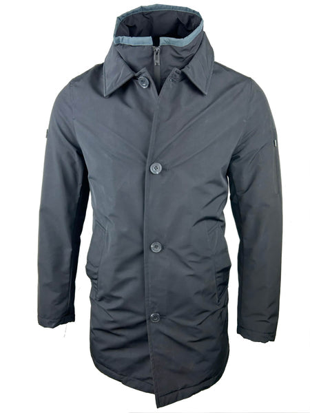 White Label Men’s Hayes Water Repellent Overcoat Black 88135