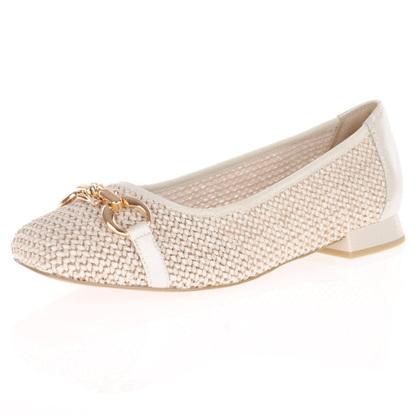 Caprice Leather Ballerina Slip-on Pump 9-22503-42