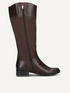 Caprice Womens Leather Knee High Boots 9-25519-47 - Dark Brown Comb
