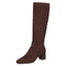 Caprice Womens Faux Suede Stretch Knee High Boot 9-25547-41 - Dark Brown