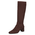 Caprice Womens Faux Suede Stretch Knee High Boot 9-25547-41 - Dark Brown