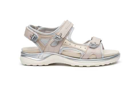 G Comfort Womens Beige and Champagne Velcro Strap Comfort Sandal 9051-1