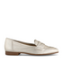 Caprice Women’s Silvery Metallic Leather Loafers – Wide G-Fit Comfort Shoes – 9-24200-44