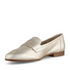 Caprice Women’s Silvery Metallic Leather Loafers – Wide G-Fit Comfort Shoes – 9-24200-44