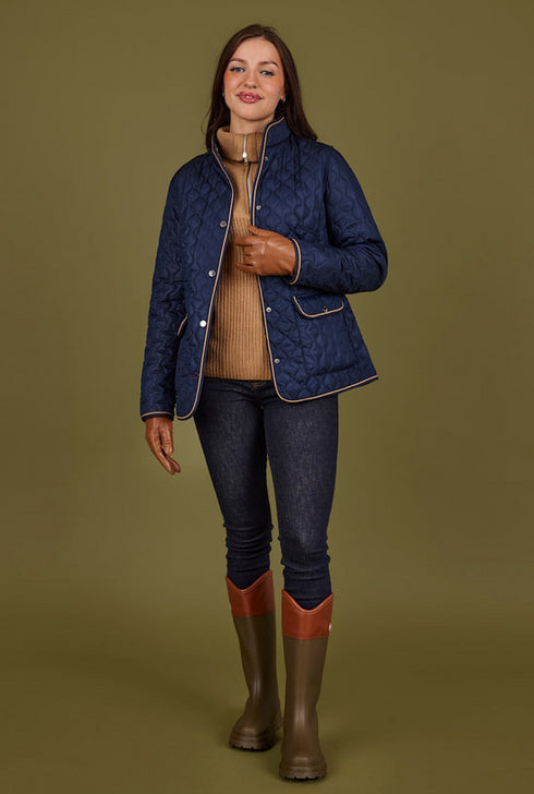 Normann Reversible Quilted Jacket – Navy/Camel 1523-4301-0