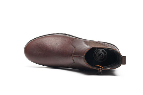 G Comfort Men's Waterproof Leather Chelsea Boot 949-13CS - Chestnut