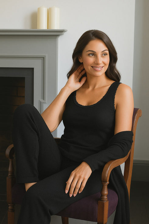 Vedoneire Women’s Brushed Thermal Thick Strap Vest Winter Top 2224