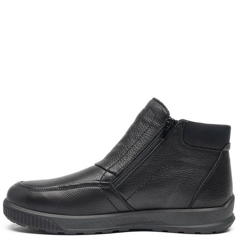G Comfort Yak Leather Waterproof Lambswool Zip Boot A-956S - Black