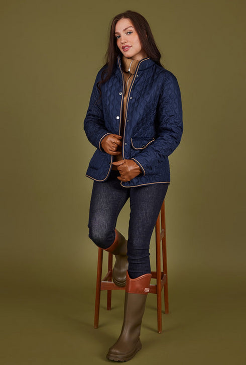 Normann Reversible Quilted Jacket – Navy/Camel 1523-4301-0