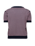 Hailys Ladies Me44rle Striped Short Sleeve Jumper - Navy/Rose AFM-93068